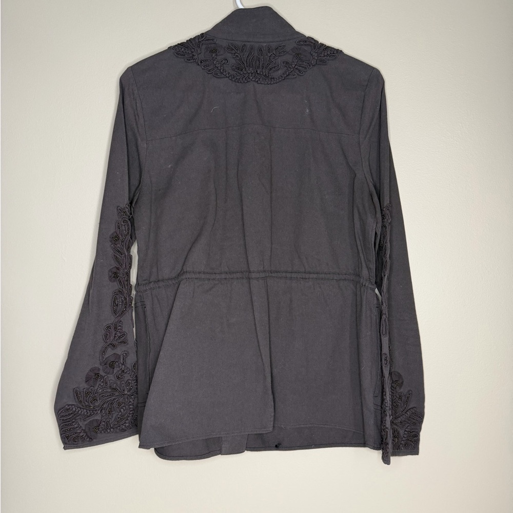 Love Sam Charcoal Embroidered Utility Jacket - Picture 2 of 6